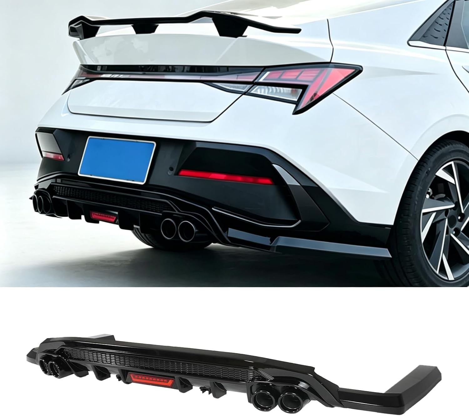Light Diffuser Types Amazon.com: Rear Diffuser Extension W/LED Brake Light for Hyundai ...