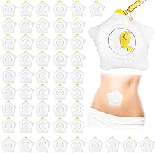 50Pcs Self-Adhesive Organic Cotton Belly Button Patch - Highly Absorbent Spunlace Cloth Kit (Castor Oil Not Included)
