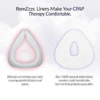 RemZzzs Full Face Cpap Mask Liners (K2-FM) - Reduce Noisy Air Leaks and Painful Blisters - Cpap Supplies and Accessories - Compatible with Resmed Respironics DeVilbiss