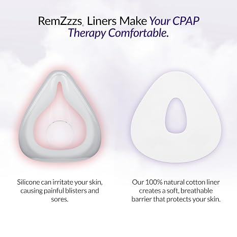 RemZzzs Full Face Cpap Mask Liners (K2-FM) - Reduce Noisy Air Leaks and Painful Blisters - Cpap Supplies and Accessories - Compatible with Resmed Respironics DeVilbiss