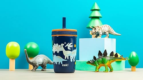 Miniatura 10 de Zak Designs Kelso - Vasos para niños pequeños para viajes o en casa, vaso de acero inoxidable aislado al vacío de 12 onzas con diseño a prueba de