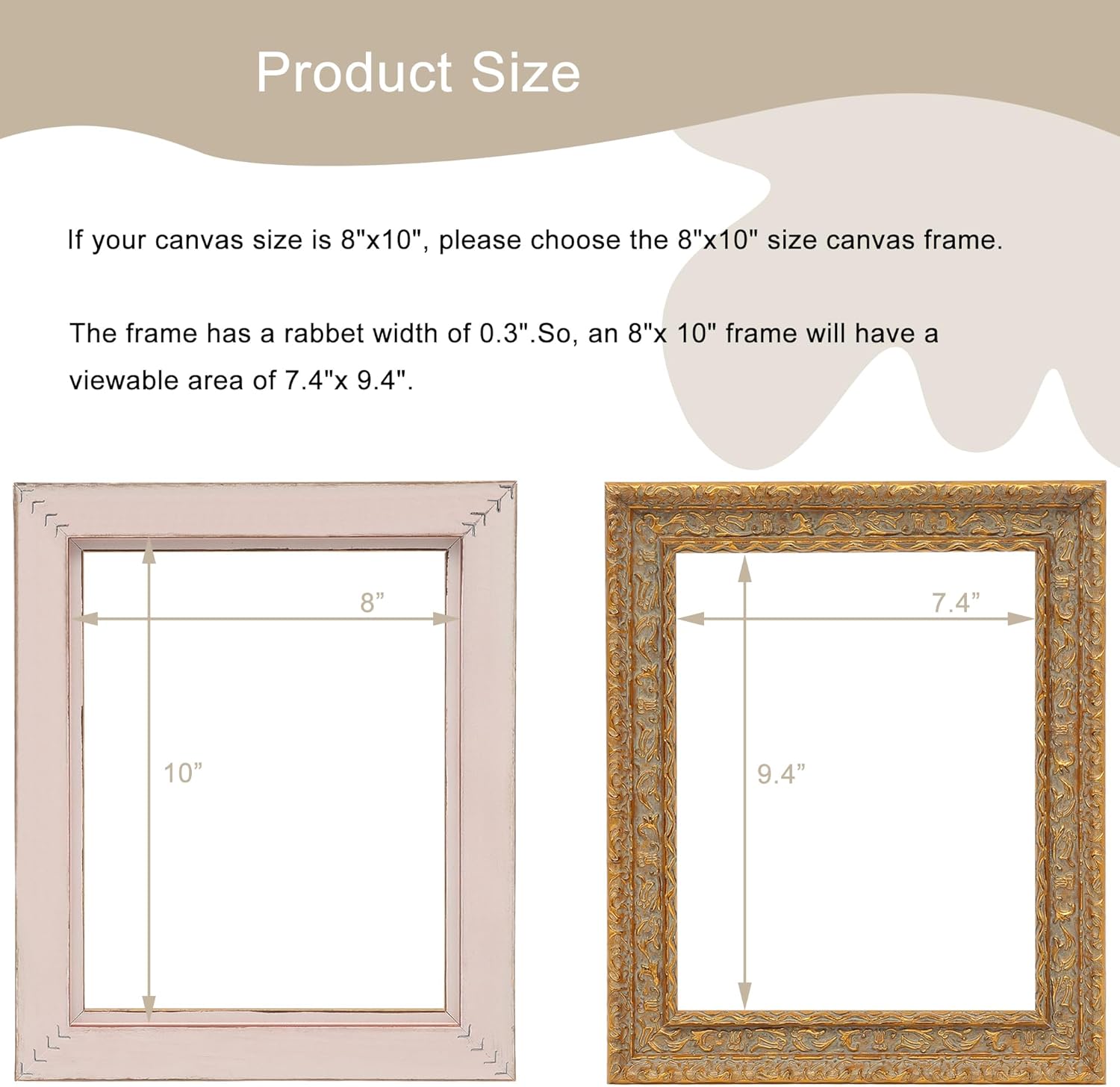 16x20 Frames for Oil Paintings,Antique Gold Ornate Floater Frame,Canvas Floater Frames,Floating Frame for Canvas Painting(16x20)