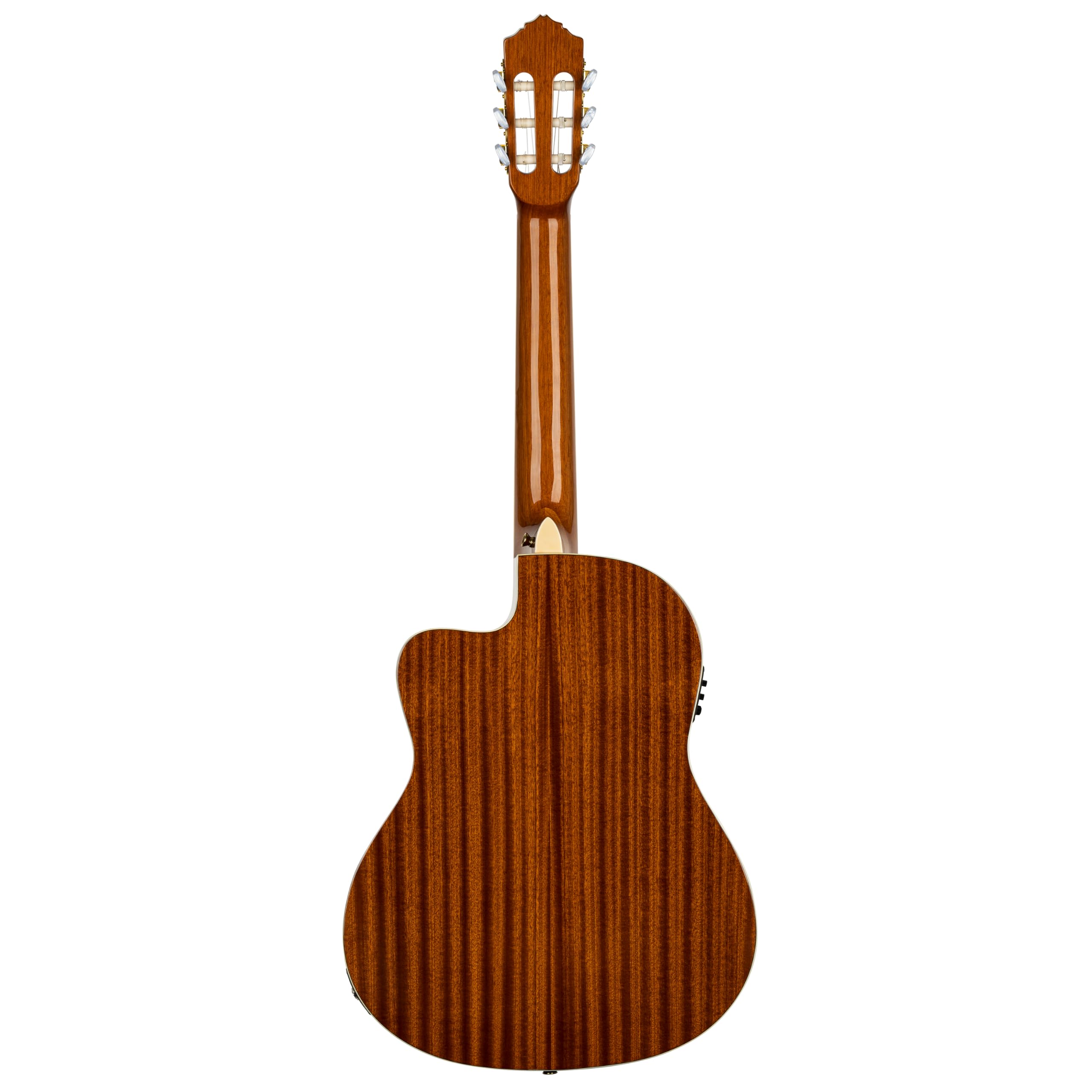 Ortega Guitars Family Series Pro - Guitarra de concierto de tamaño completo (electroacústica, abeto y caoba, incluye funda (RCE141NT)