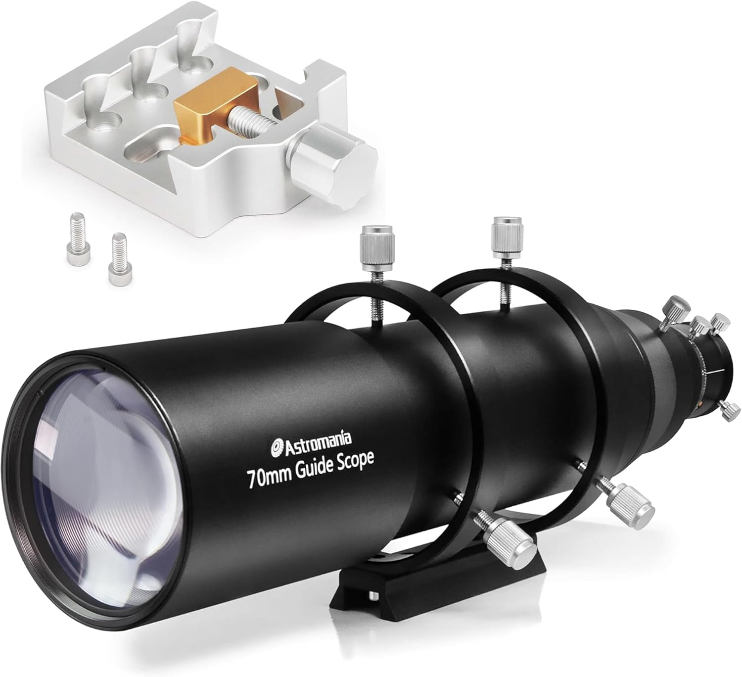 Astromania Middle-Sizes Dovetail with one Screw - Bundle with - 70mm Compact Deluxe Finder & Guidescope Kit