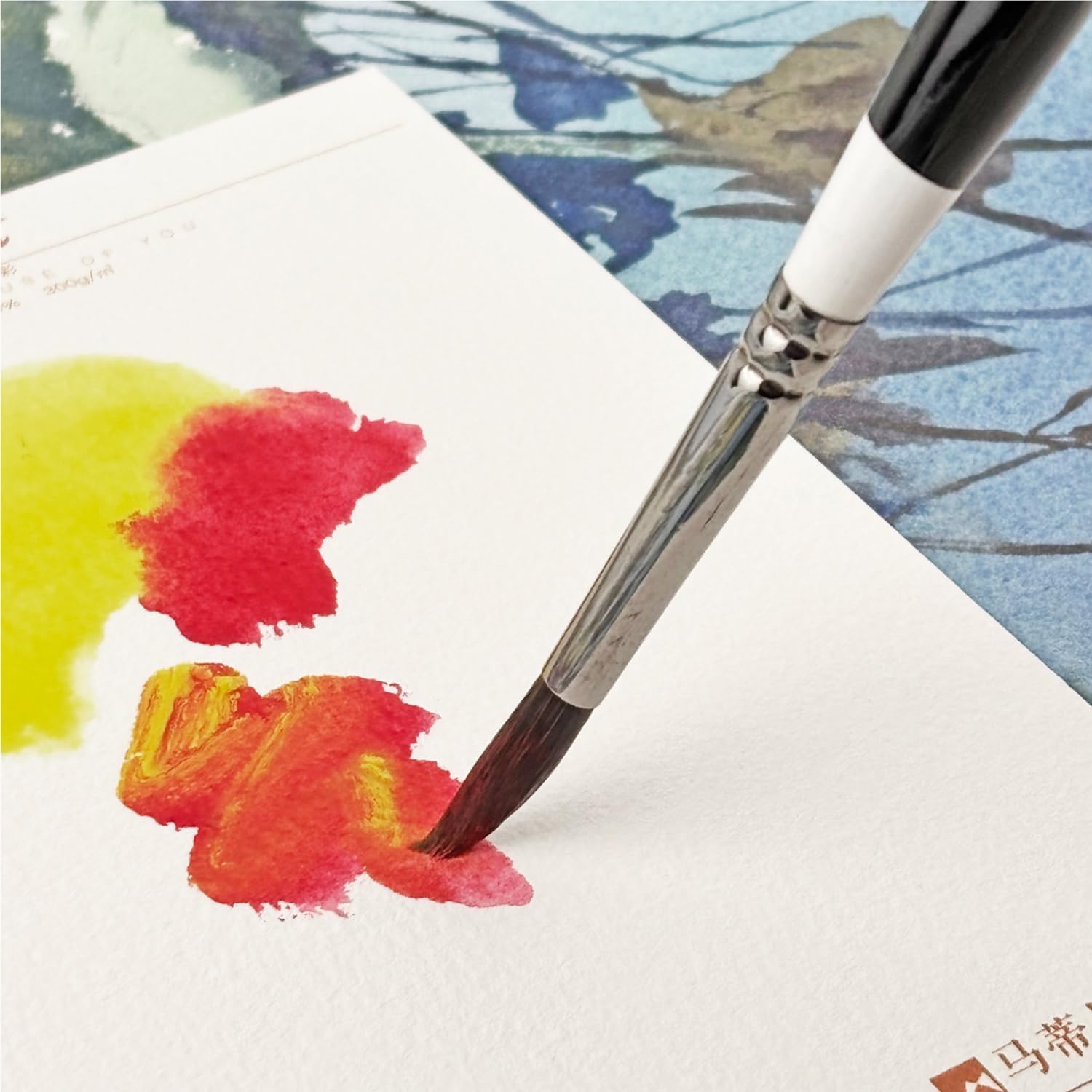 Mairtini Watercolor Brush Set, 3 Brushes with Pointed Tips