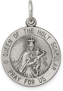 Colar de prata esterlina 925 Rainha do Santo Escapulário Pingente Pingente de Medalha Religiosa Joias Finas para Mulheres Presentes para Ela