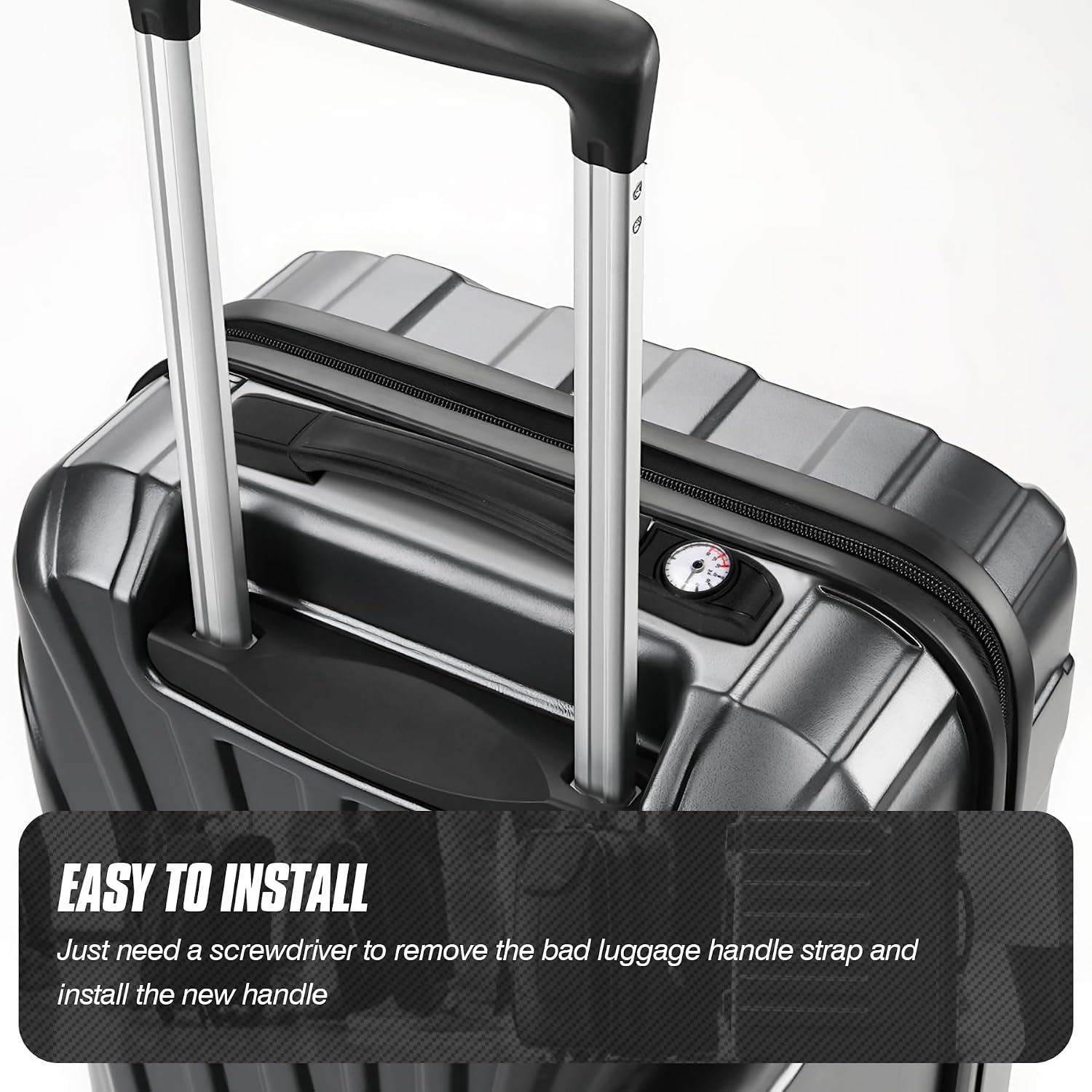 Zoofen Replacement Luggage Handle with Luggage Scale Carry Strap Luggage Grip Suitcase Replacement Handle Pulls