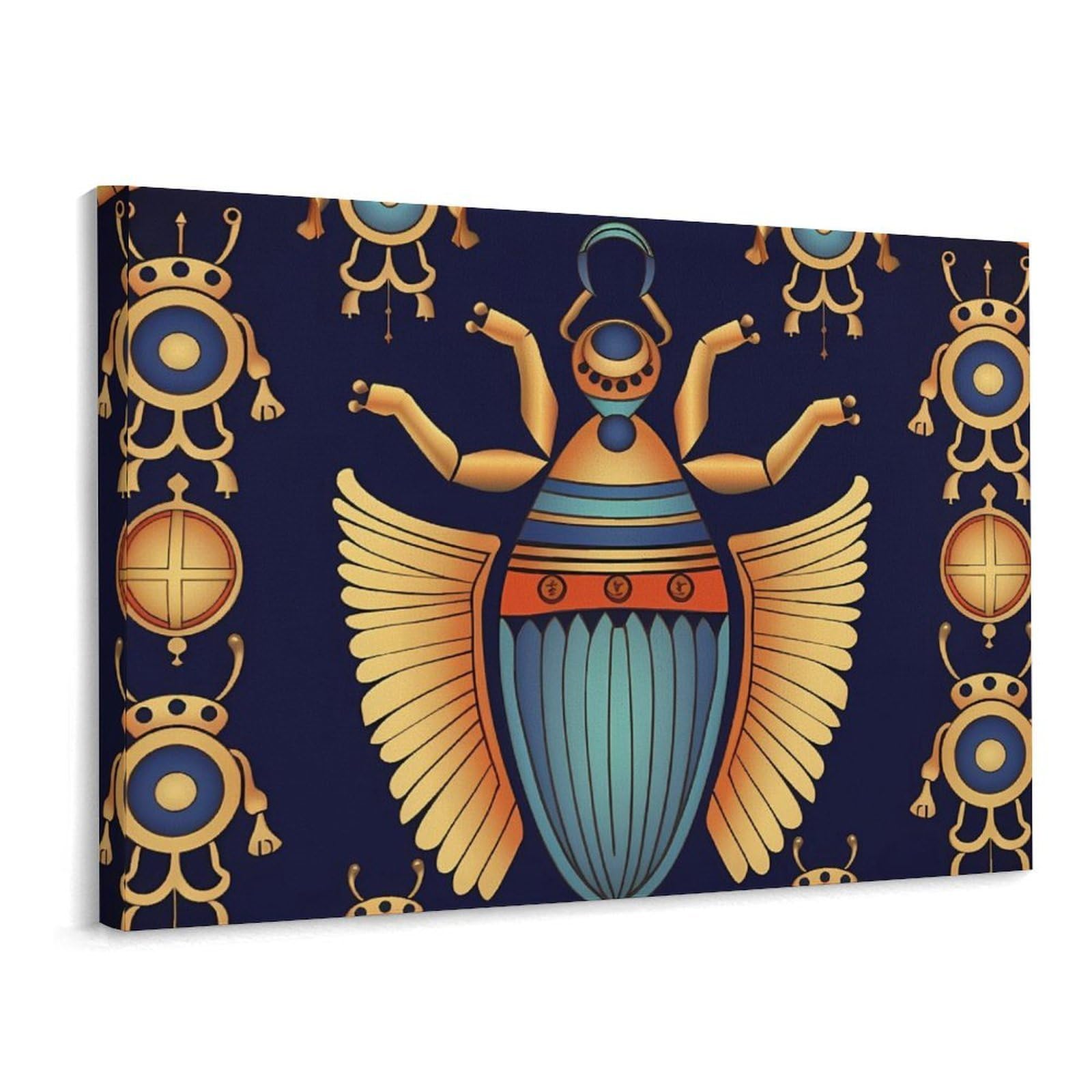MXDLKSWPOH Canvas Wall Art for Living Room Prints Aesthetic Poster Canvas Paintings Prints Egyptian Scarab Pictures ArtWork Office Wall Decor Modern Abstract Wall Art for Bedroom Home Decor 30x40 Cm