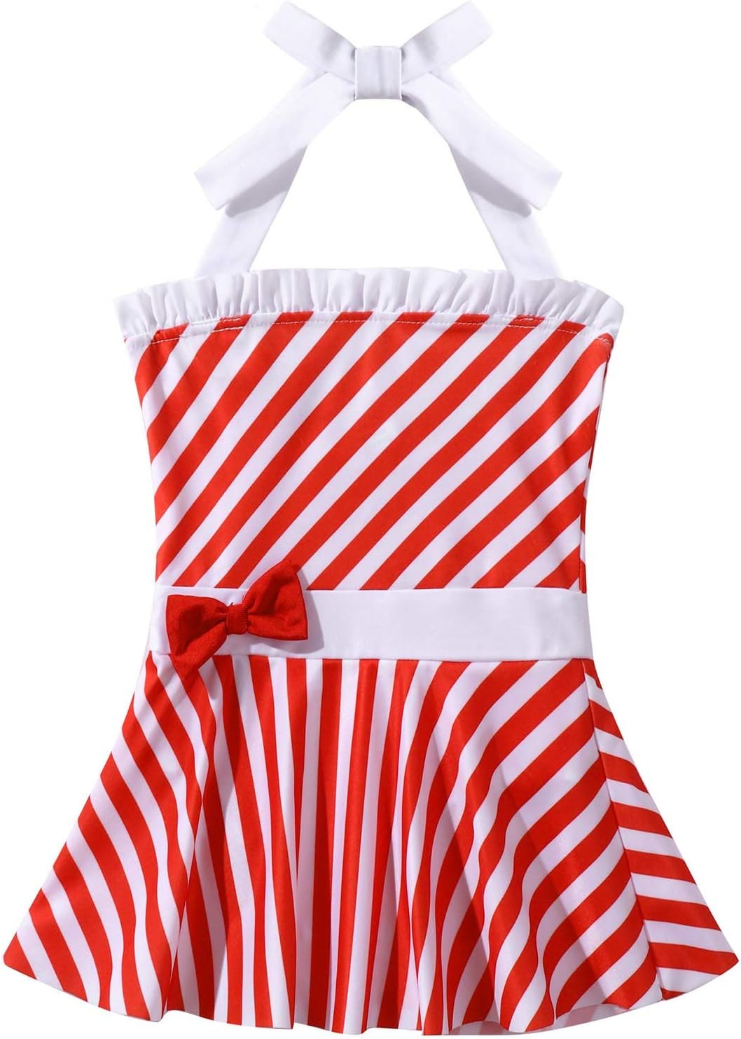 TTAO Infant Baby Girls One Piece Swimsuits Red Stripe Romper Bathing Suit Bikini Outfits