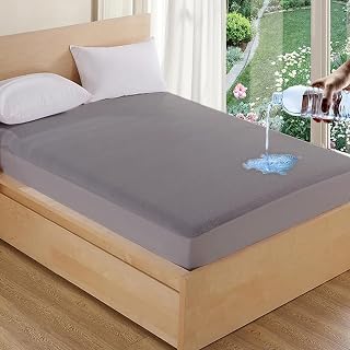 AVI Cotton Feel Terry Soft Waterproof Bed Mattress Protector Queen Size 78x60 inch | Washable Breathable Elastic Fitted Ma Price In India