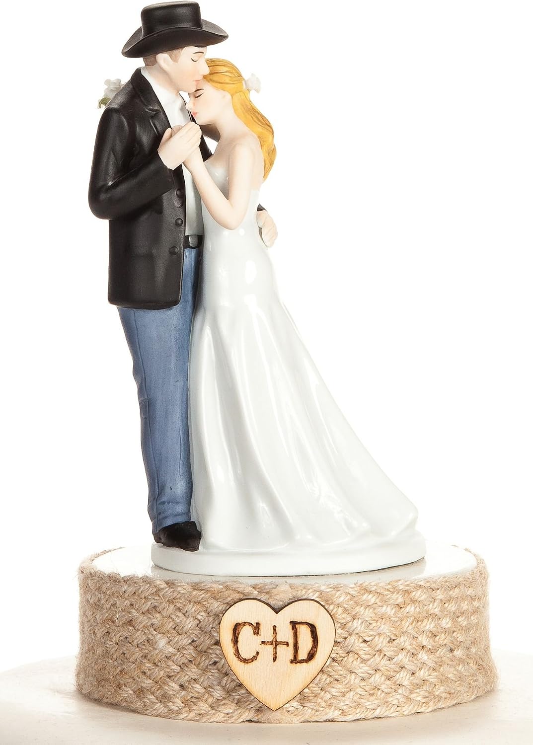 Personalized Western Bride and Groom Wedding Cake Topper