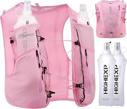 Running Vest Lightweight 4L Trail Hydration Backpack Pack with 2 17oz Soft Flask Jogging Marathon Cycling Hiking for Women Men