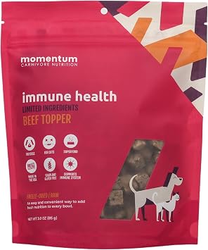 Momentum Carnivore Nutrition Freeze-Dried Antioxidant Boost Pet Food Topper Single-Ingredient Raw Supplement Supports Immune Health & Reduces Oxidative Stress 3 oz Bag