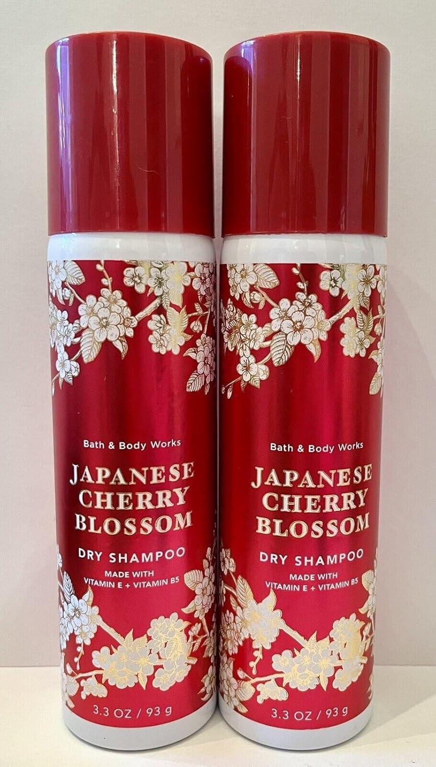 2 x JAPANESE CHERRY BLOSSOM Bath Body DRY SHAMPOO Hair Product 3.3 oz