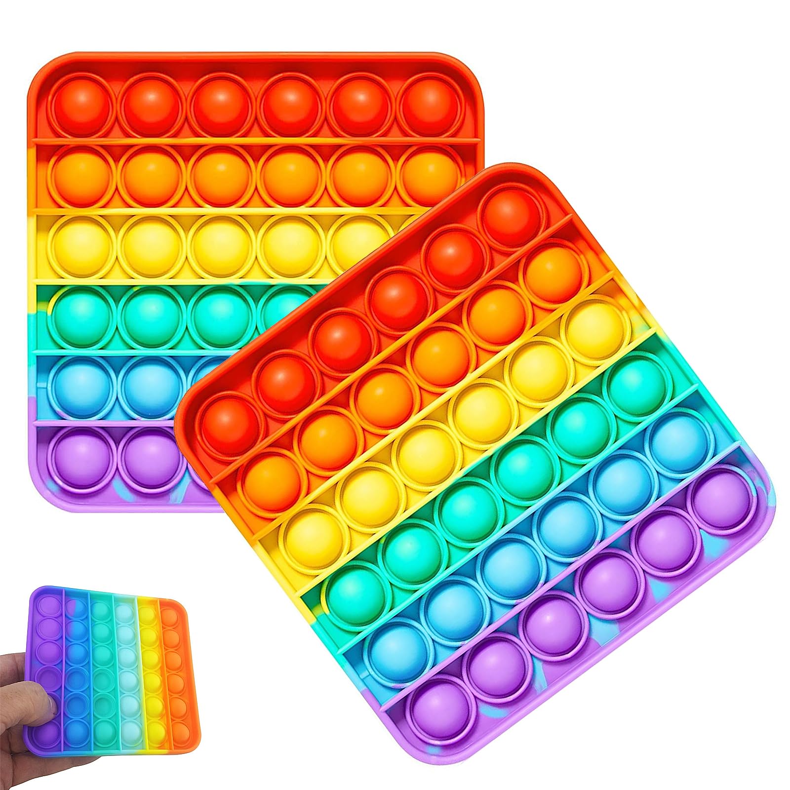 Jouets Sensoriels Pop It Afufu Pour Bébés 10 Mois Et + - Lot De 3 (Dinosaure, Bus, Chenille), Silicone, Motricité Fine, Anti-Stress, Montessori - 9