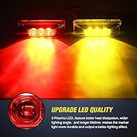 Vista 3 de Nilight 10 piezas de 3 ledes, luz de remolque de 3.9 pulgadas, luces de marca lateral delantera, trasera e indicadora de luces de gálibo