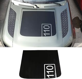 Car Exterior Air Vent Outlet Exterior Hood Decoration Stickers Decal Emblem for Land Rover Defender 110 90 2020 2021 2022 2023 (Landrover Defender 110 Accessories, Black)