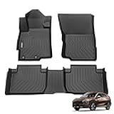 Floor Mats for Mitsubishi Eclipse Cross 2018-2025, ES | LE | SE | SEL | Black Edition | Ralliart, Waterproof Car Mats All Weather TPE Heavy Duty Automotive Floor Liners Front& Rear Row, Black