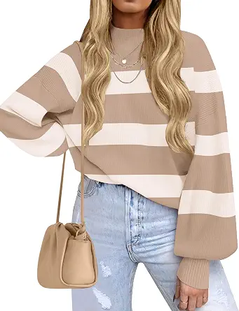  Women's Turtleneck Oversized Sweaters 2026 Fall Outfits