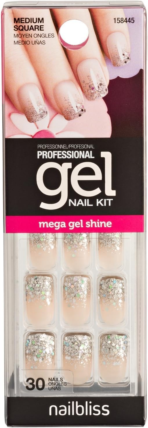 Nail Bliss Gel Nail Ready Set Sparkle Kit Ready, Set, Sparkle