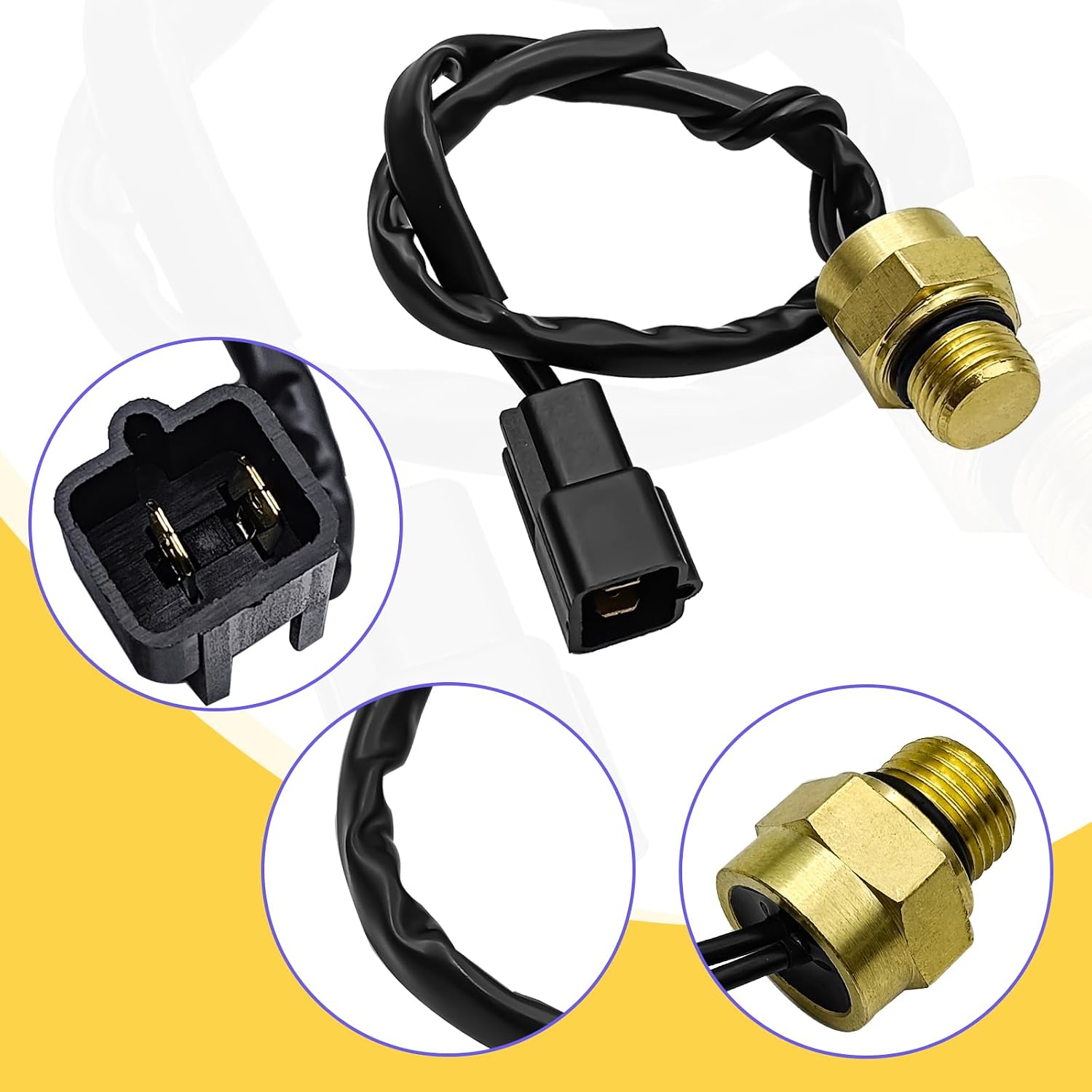 Fan Switch Radiator Temperature Sensor, Compatible with Sportsman 400 500 600 700, Magnum 500, Scrambler 400 500, Xplorer 400, Replaces 4010161