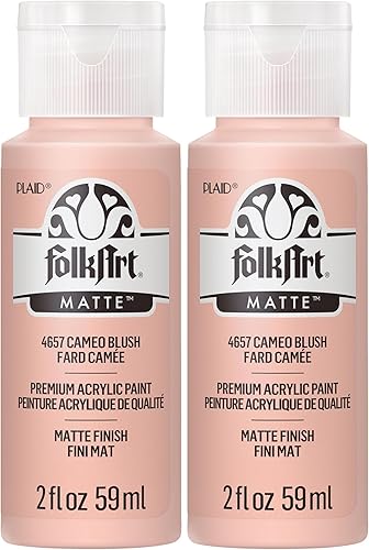 FolkArt Pintura acrílica, 2 onzas, cameo Blush (paquete de 2)