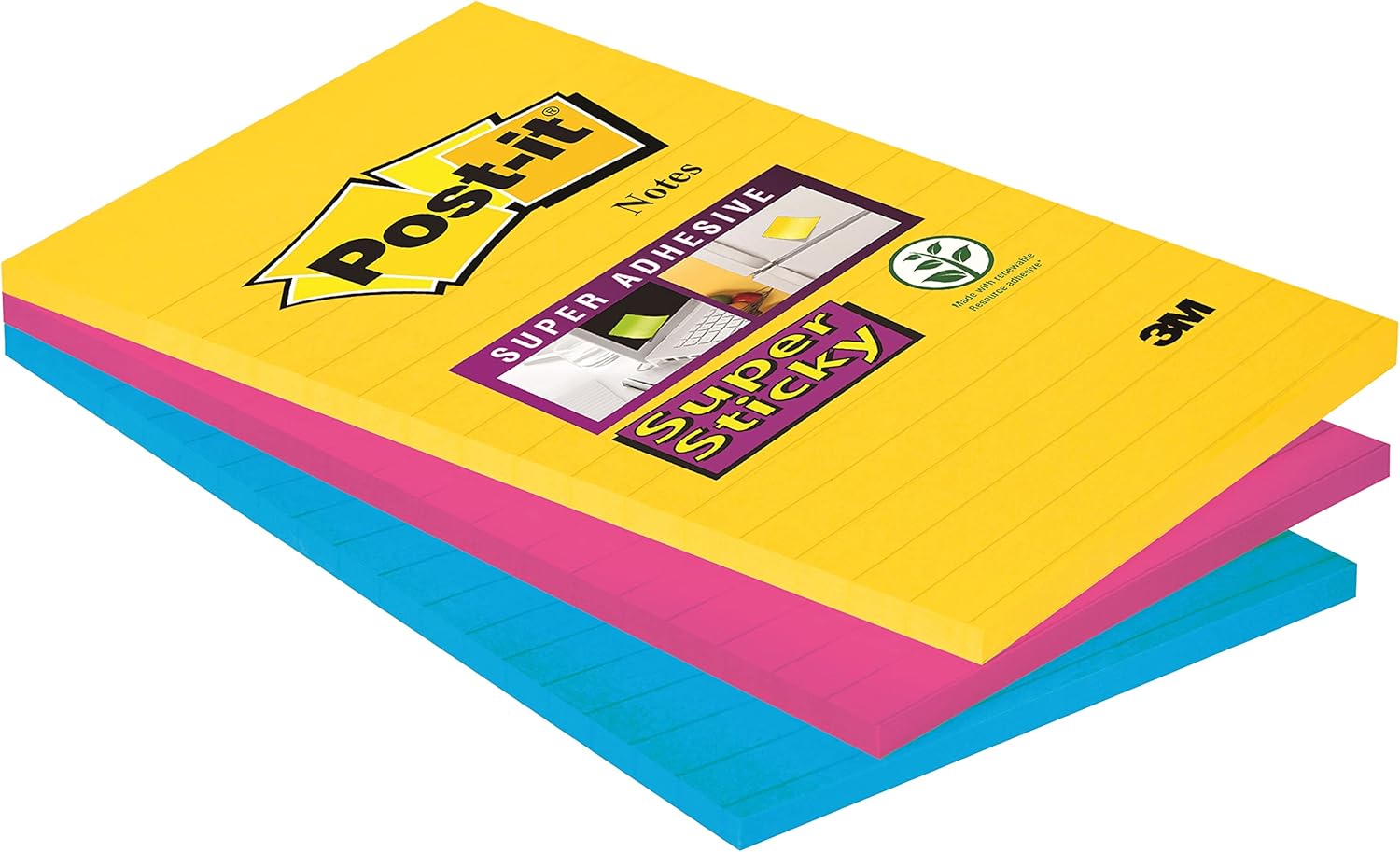 Postit Notes 125 mm x 200 mm Super Sticky Notes Pad 101