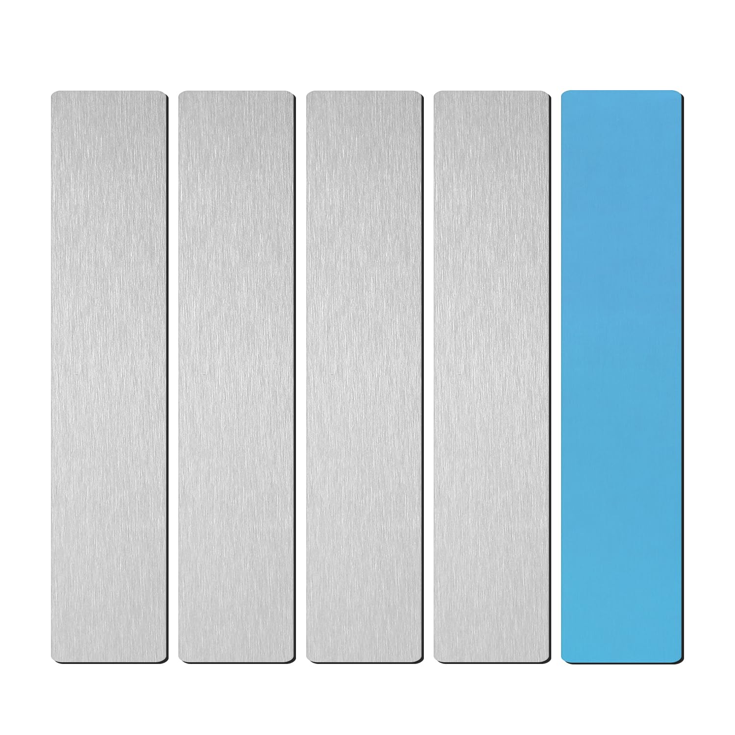 5pcs Cabinet Light Magnetic Strip, Square Metal Magnetic Light Strip Cabinet Magnet Stickers for Under Cabinet Light Household Magnetic Strip Replacement for Cabinet Lights Parking Number Plate