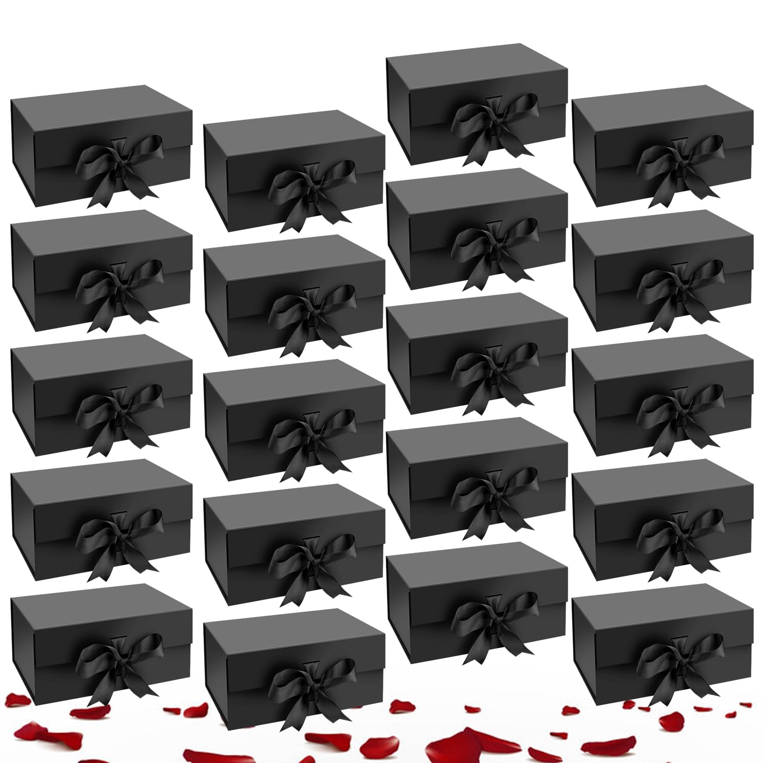 Aakriti Black Foldable Diwali Gift Box Empty Gift Box with Satin Ribbon, Multipurpose Hamper Box Holds upto 5 kg Reuse Gift Boxes Box for Gift Packing (Medium 24 x 17 x 10 cm, Black Matte Finish 20Pcs) (B0D1XPGL1Z) Amazon Price History, Amazon Price Tracker