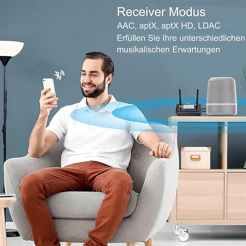 1Mii B03Pro+ Bluetooth 5.3 adó-vevő OLED kijelzővel, LDAC aptX HD, optikai RCA AUX csatlakozás