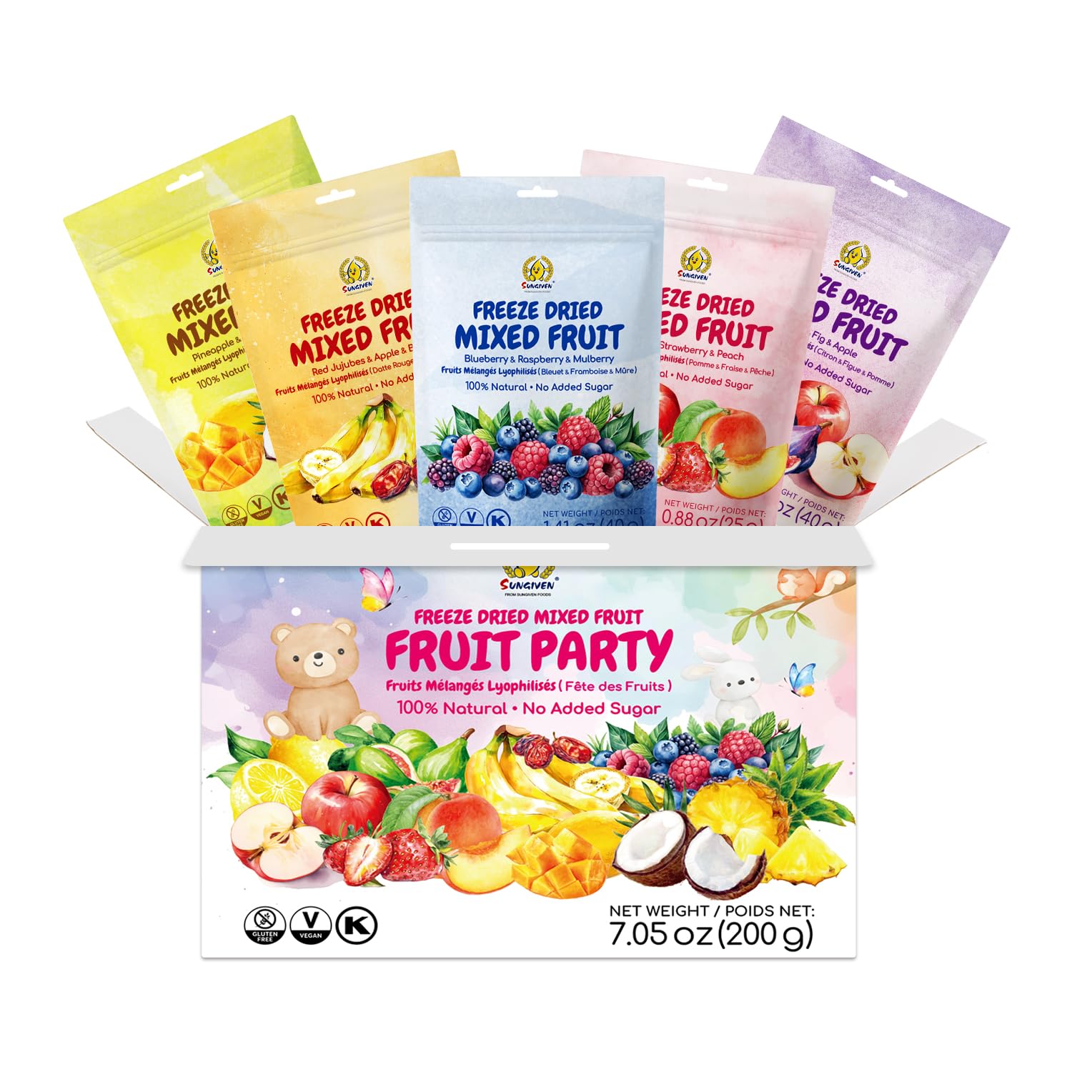 FRUITS　No.14 Amazon.com: SUNGIVEN Freeze-Dried Fruit Party with 10+ Fruits