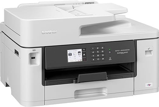 Brother MFCJ5340DWE Multifunzione Inkjet con Stampa A4 e A3 | Ecopro| Cassetto da 250 e ADF 50 fogli | Touchscreen 6.8 Cm | USB, LAN, WiFi |Colore Bianco | Cartucce incluse da 550 pag