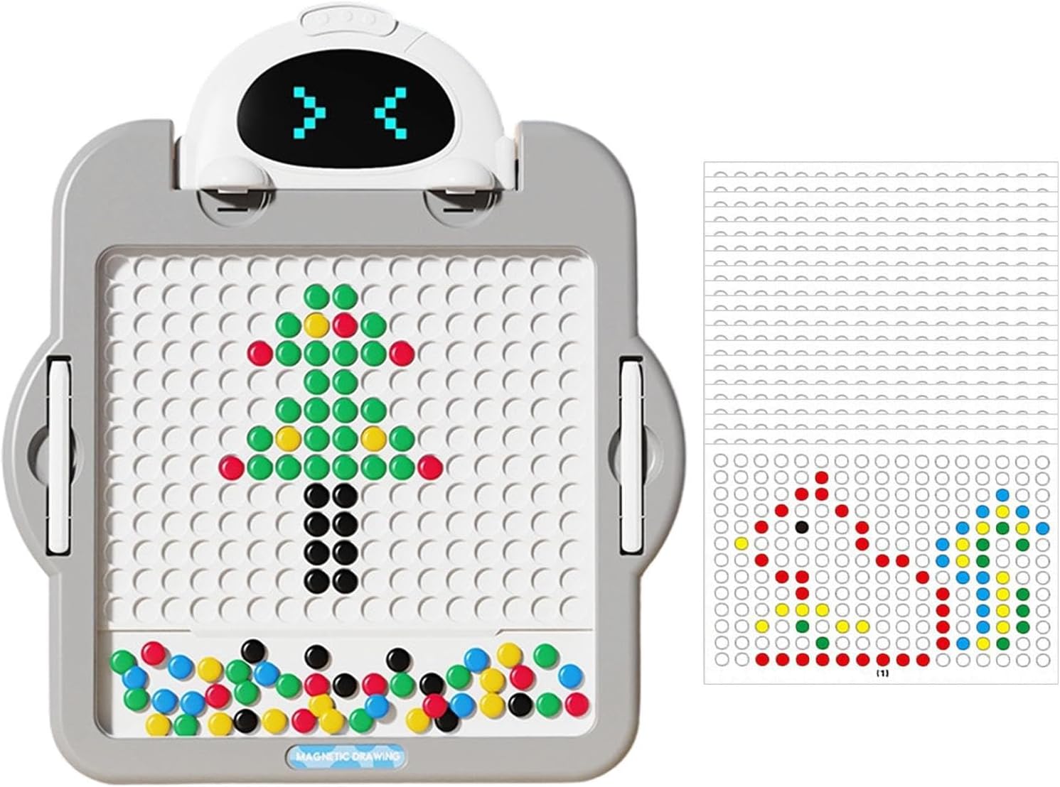 Magnetic Drawing Board Toy | ABS, 13.2in X 1.7in X 15.1in, Astronaut/Rabbit/Duck | Beads, Patterns, Pens Included | Educational Toy for 3-6 Year Old Boys & Girls