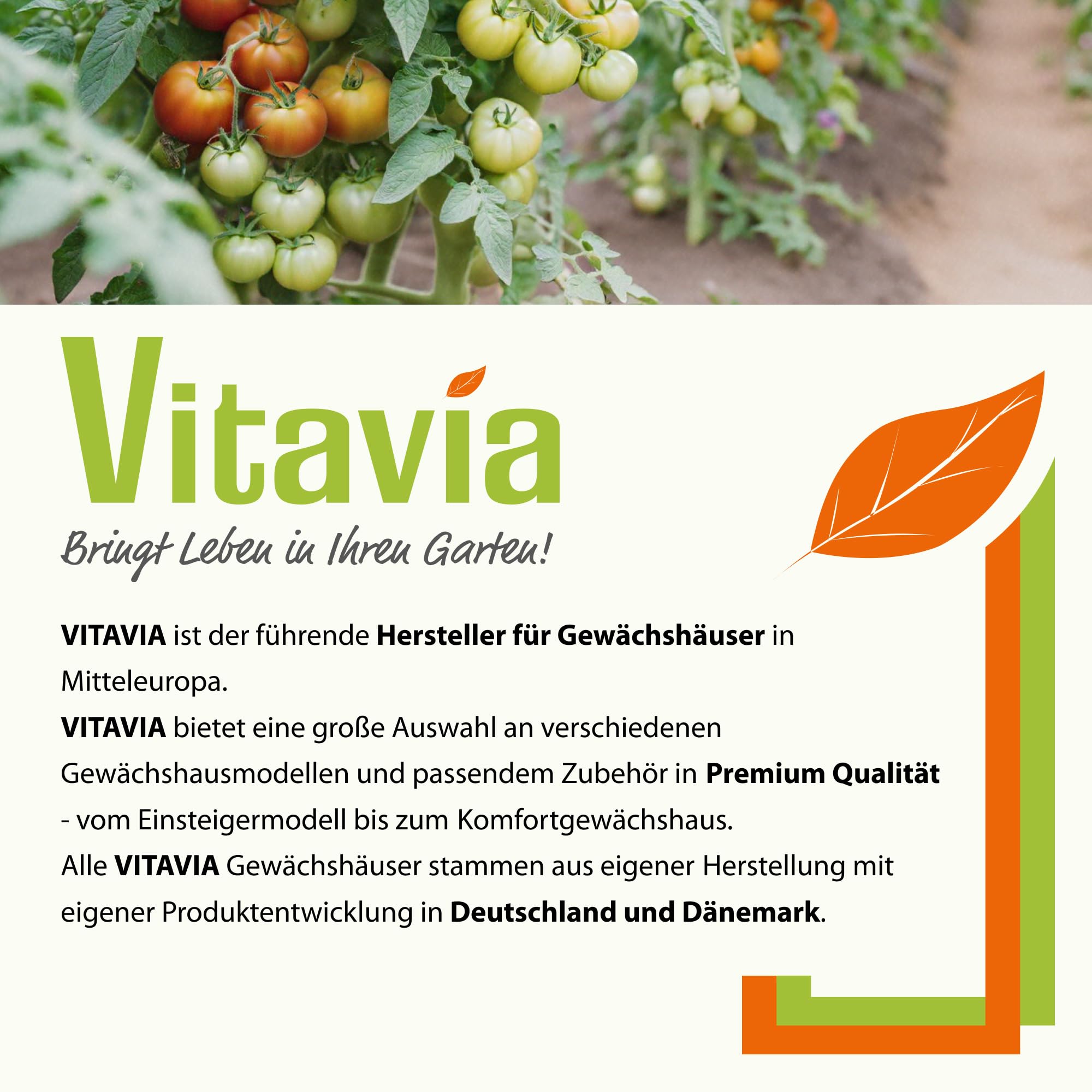 Vitavia Anlehn-Gewächshaus Ida 1300", smaragd grün, 1,3 m², 4 mm HKP | Wetterfestes & stabiles Wand-Gewächshaus zur Pflanzenanzucht | Ideales Treibhaus für Gemüse, Kräuter & Blumen