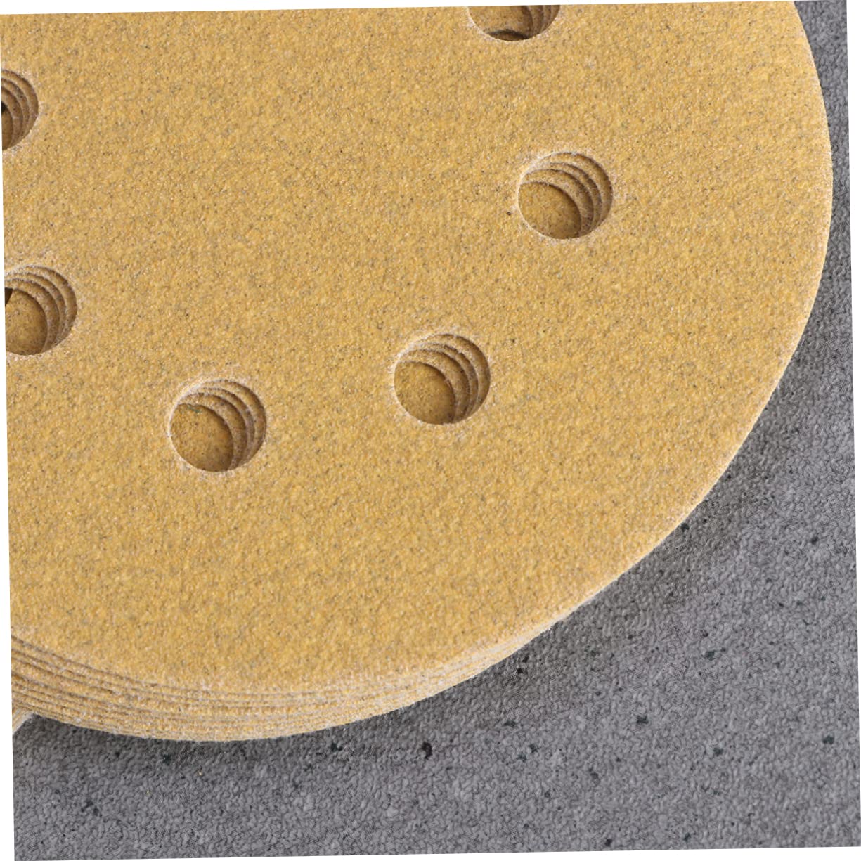 SOLUSTRE Round Sanding Pads for Orbital Sander 5 Inch 8 Hole 120 Grit Hook Loop Sanding Discs Dustless Sandpaper Pads