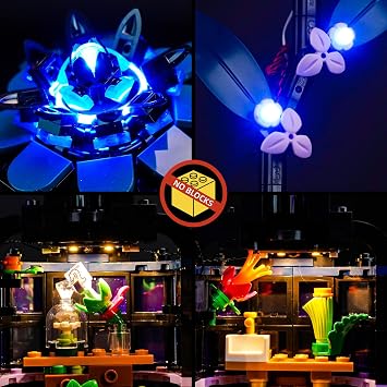LED Light Set Compatible with Lego 76784 Black Dahlia Flower (Not Model) Decoration Lighting Set Compatible with Lego Black Dahlia Flower Creative Toy