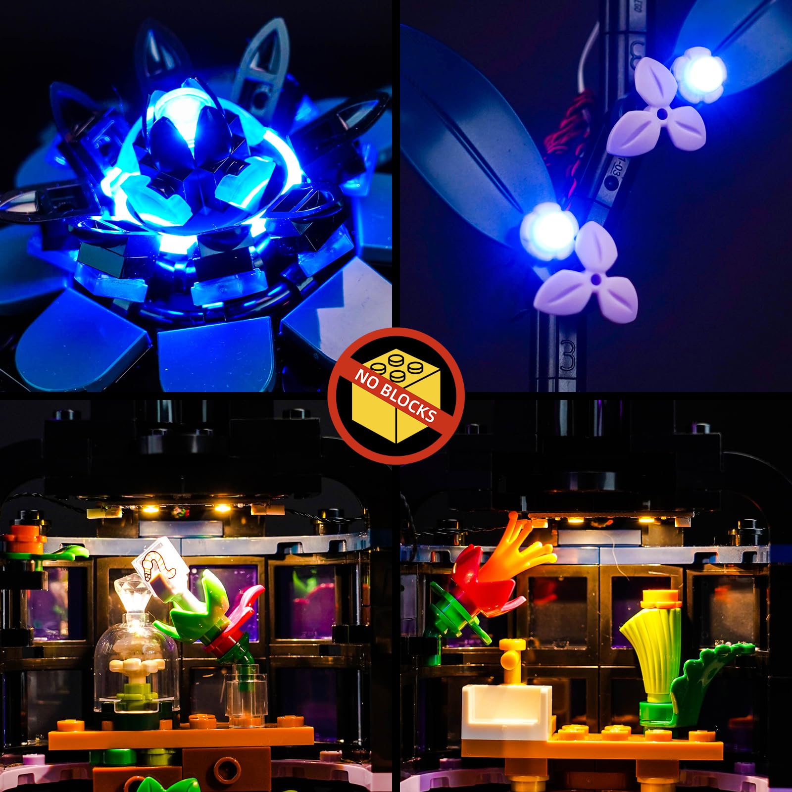 Light Kit Compatible with Lego 76784 Black Dahlia Flower (No Model) - Image 4