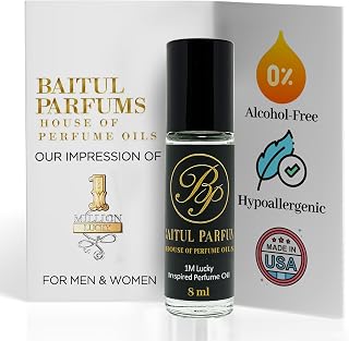 Comparable to 1M Lucky Alcohol-Free Perfume Oil – 8ml Travel Size Roll-On Glass Bottle, Long Lasting Fragrance, 98% True-to-Scent, Clean Scent Perfume, Main Accords - Sweet, Fruity, Aromatic