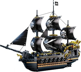 Pirate Ship Building Set, Black Pearl Ship Model Kits for Home Office Decor, Collectible Pirate Ship Sailboat Toys for Adults Boys Kids 8-12, Christmas Birthday Gift (801Pcs)