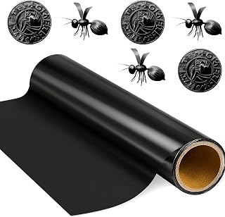 1 Roll Aluminum DIY Crafts Foil 12 Inch x 20 ft x 0.1 mm Thick for Art Project Aluminum Metal Flashing Roll Wide Sheet Multipurpose Metal Sheets(Black)