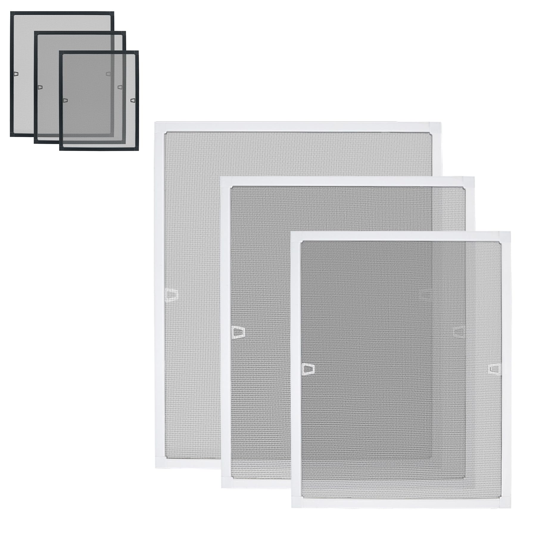 Moustiquaire pour fenêtre sans perçage - Avec cadre en aluminium - Pour balcon et terrasse - 100 x 120 cm - Blanc