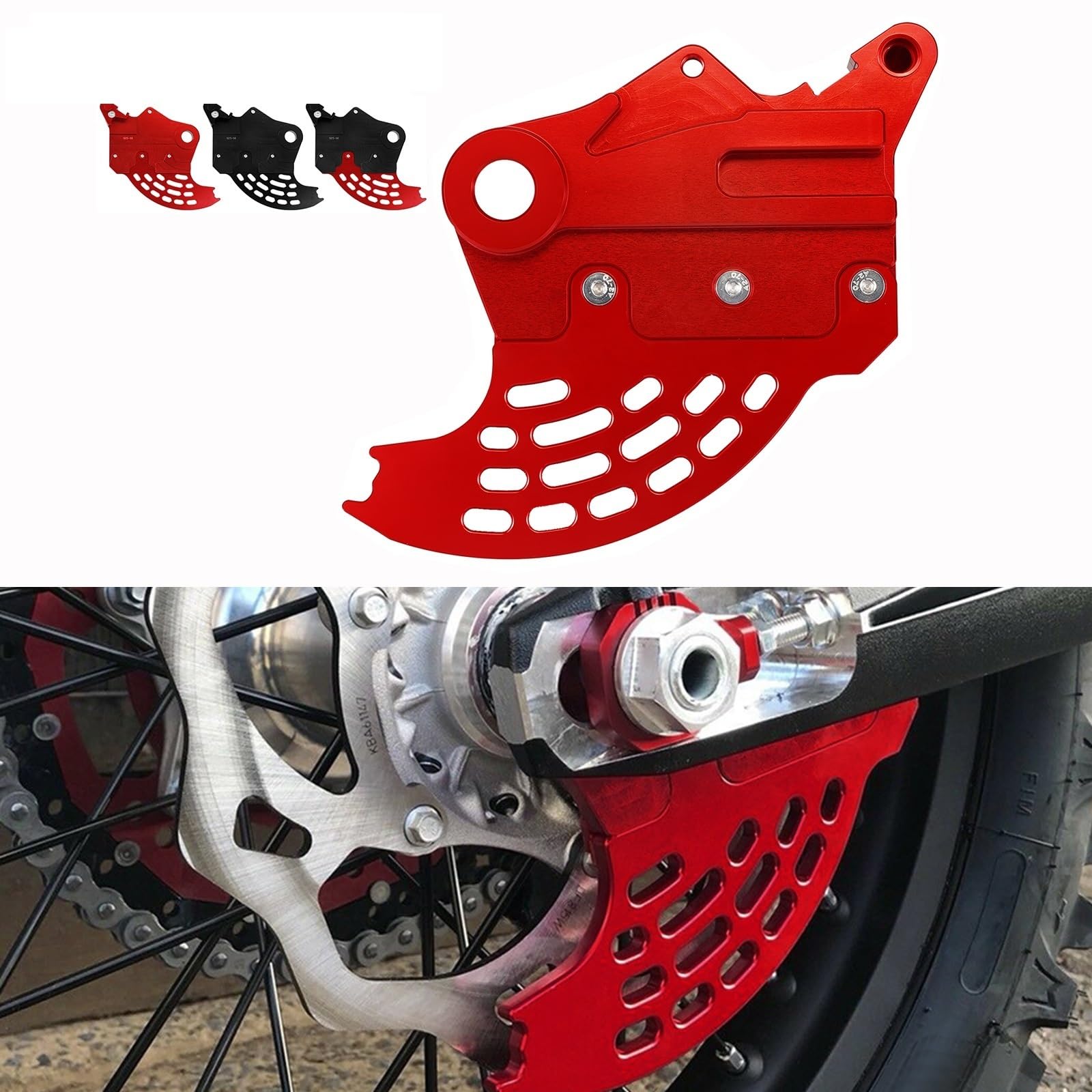 pokrowce na hamulce tarczowe Pasuje Do Beta RR RS 300 250 200 350 390 430 450 480 498 500 2T 4T Osłona Tarczy Hamulcowej Tylnej Ochronna(Black and red)