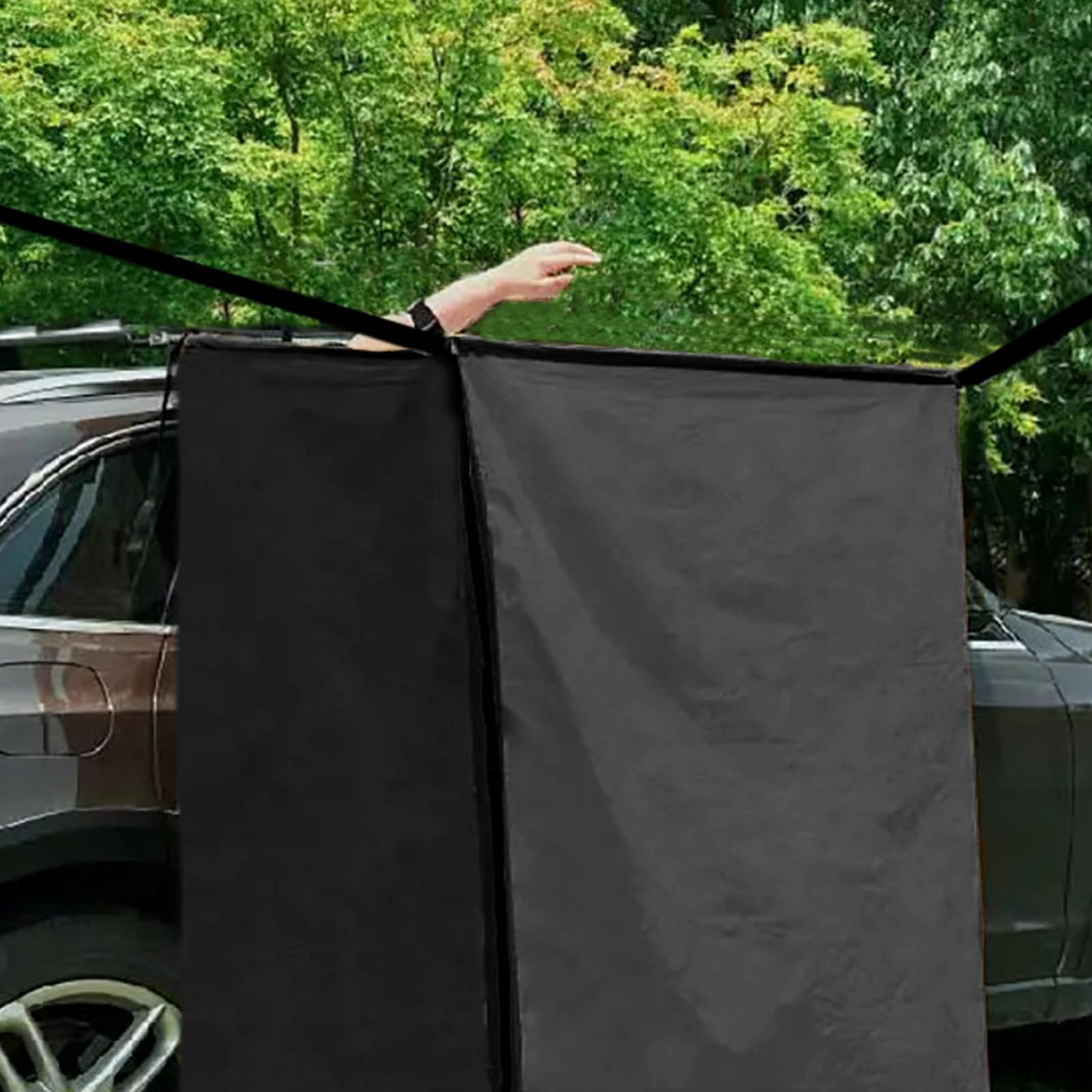 Namiot Prysznicowy 39,4 X 39,4 X 70,9 Cala, Czarny | Materiał Oxford, Bezpieczny montaż, Przestronny, a Jednocześnie Kompaktowy, łatwy w Konfiguracji, na Wycieczki Po Plaży na