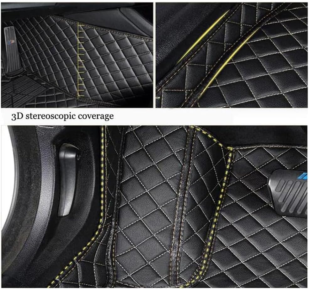 Car Floor Mats for KIA VQ 2013-2016,Leather Cargo Liners Double Row Design Floor Liners All Weather Full Cover Protection Durable Automotive Floor Mats,L