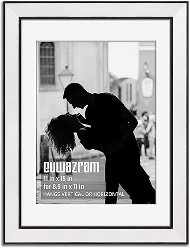 Miniatura 99 de Marco de gamuza de 10 x 13 pulgadas, marco individual, elegante marco verde de 10 x 13 pulgadas con paspartú para fotos de 8.5 x 11 pulgadas, para