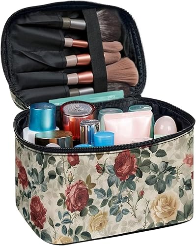 Vista 250 de doginthehole Bolsa de maquillaje, bolsa de cosméticos de viaje, bolsa de aseo portátil grande, organizador de accesorios para mujeres y niñas