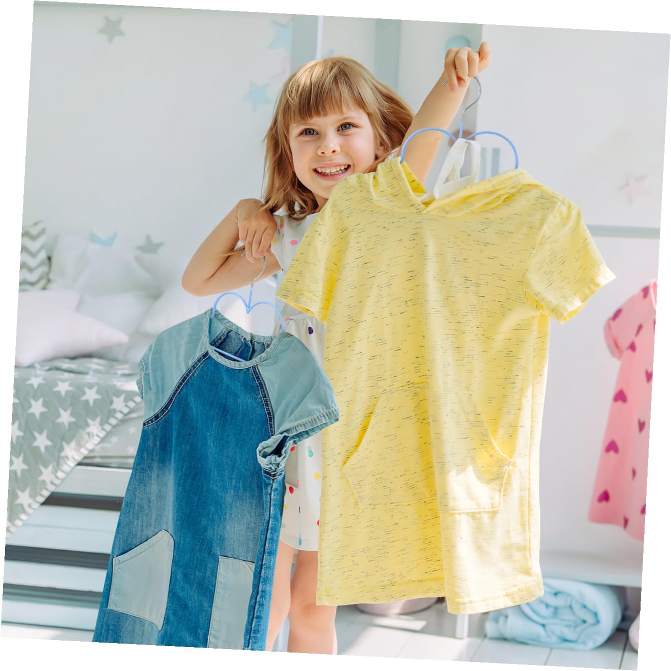 5pcs Cloud Boy Girl Clothes Hangers, 30x19cm Plastic