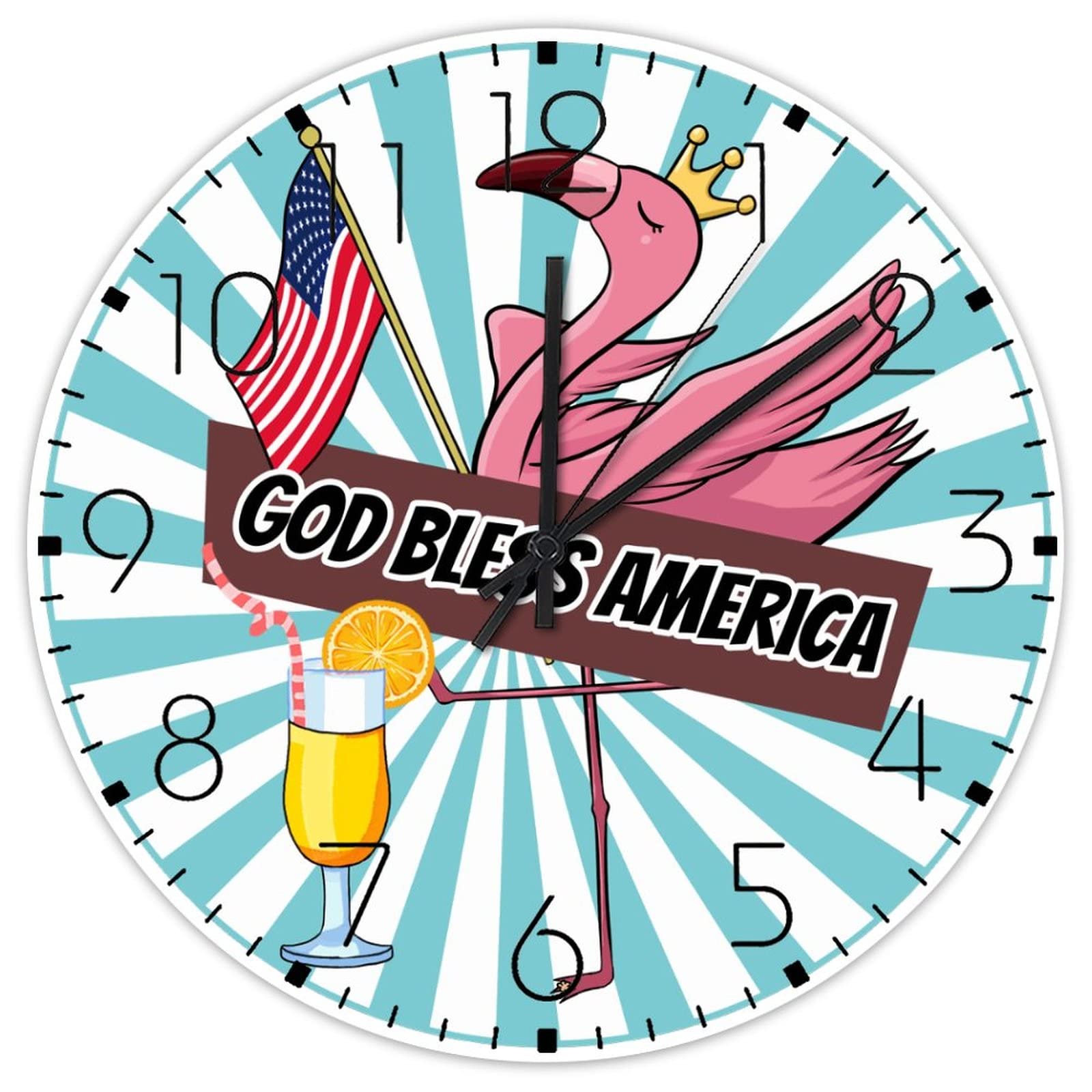 Horloge murale en bois God Bless America pour une ambiance chaleureuse