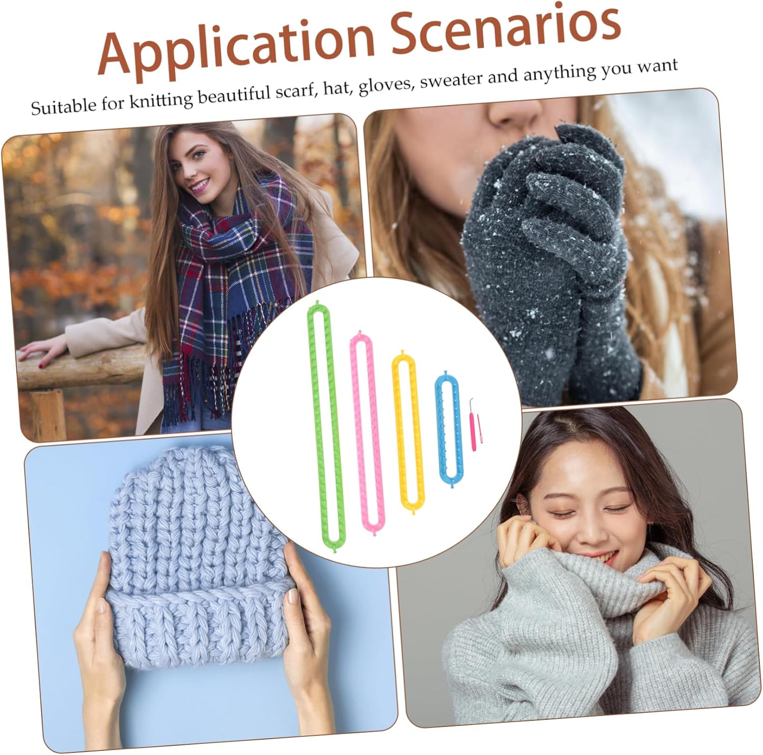 Plastic Scarf Loom Knitting Loom Kit for DIY Hat and Scarf