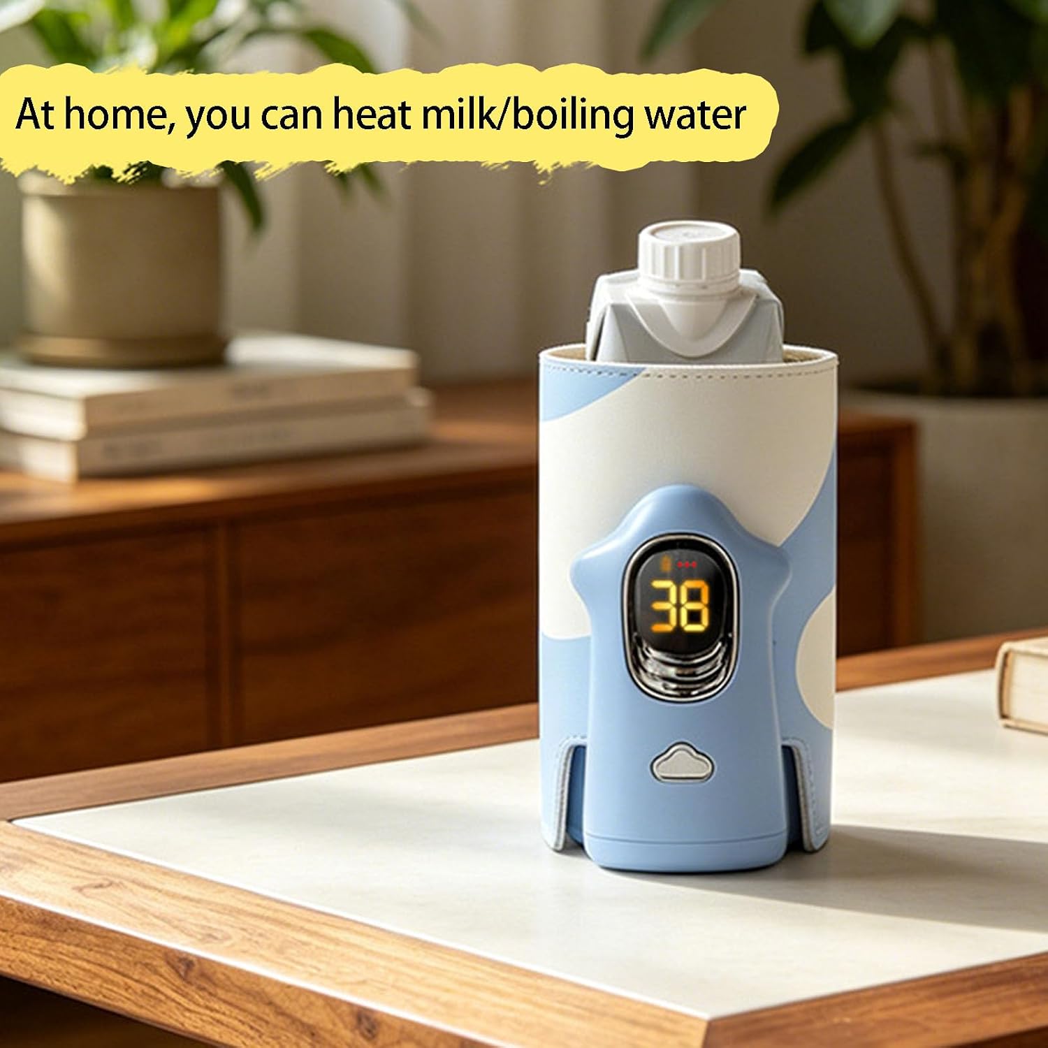 Electric Milk Bottle Warmer with Temperature Rapid Heating Technology for on the Go Use Conjuring Tape Bottle Warmer